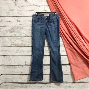 Pink bootcut denim jeans 6 long